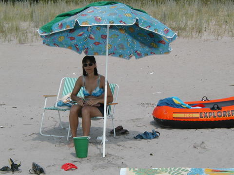 Taking a break in the shade