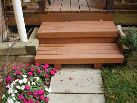 Large deck steps
