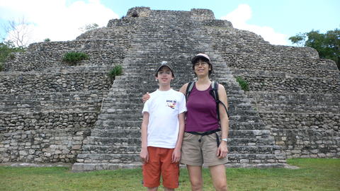Ronnie and Luisa at a Mayan temple