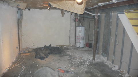 Demolished office area