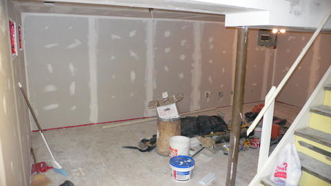 Drywall up